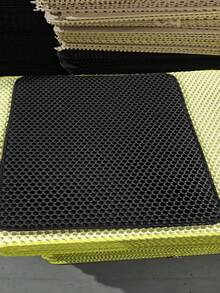 Double Layer EVA Cat Litter Mat, Odor Resistant Non-Slip Easy Clean Kitty Litter Trapping Pad, Durable Comfortable Indoor Cat Waste Control Mat, Modern Pet Accessory - Multicolor - View 10