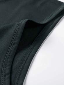 Manfinity Homme Camiseta sin mangas con capucha y cordón de unicolor casual para hombre - Gris Oscuro - Ver 4