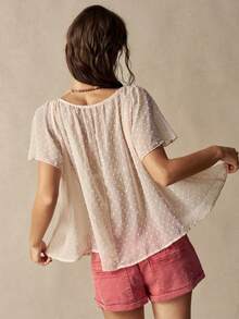Bohemela 夏/秋度假刺繡花卉圖案梭織寬鬆女款襯衫，日常穿著，鄉村音樂會派對，返校季 - 彩色 - 查看 8