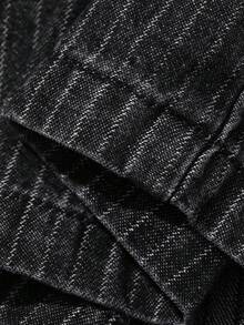 DAZY Jeans de hombre de verano unicolor con efecto lavado y desgastado - Negro - Ver 6