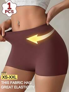 SHEIN 1pc Women's Waist Cincher Shaping Pants - Chocolate Brown - View 1