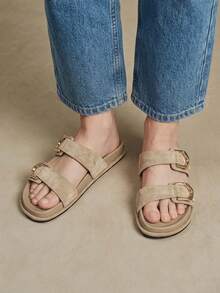Solecia Ladies Commuter Fashion Versatile Daily Travel Casual Sandals - Grey - View 10