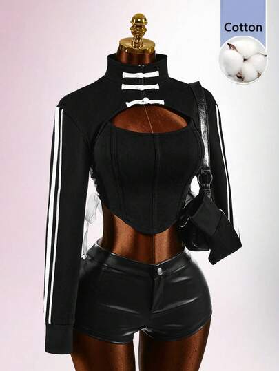 Amplova Chaqueta de mujer con cuello alto, manga larga, corte ajustado, abertura y cuello cheongsam con botones de rana