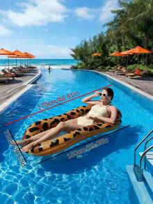 1pc Inflatable Pool Float – Striped Mesh Water Hammock & Mermaid Gradient Glitter Floating Lounge, Summer Pool Floats For Adults - No lounge chair - View 6