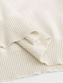EASEVO Men's Plus Size Solid Color Casual Versatile Daily Wear Knit Top - White - View 9