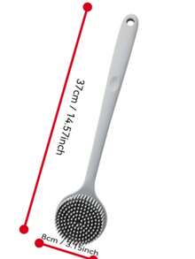 Long Handle Silicone Bath Brush, Back Scrubber Shower Brush, Exfoliating Body Scrubber For Shower - Silicone long handle bath brush - View 4