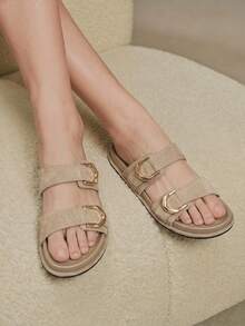 Solecia Ladies Commuter Fashion Versatile Daily Travel Casual Sandals - Grey - View 7