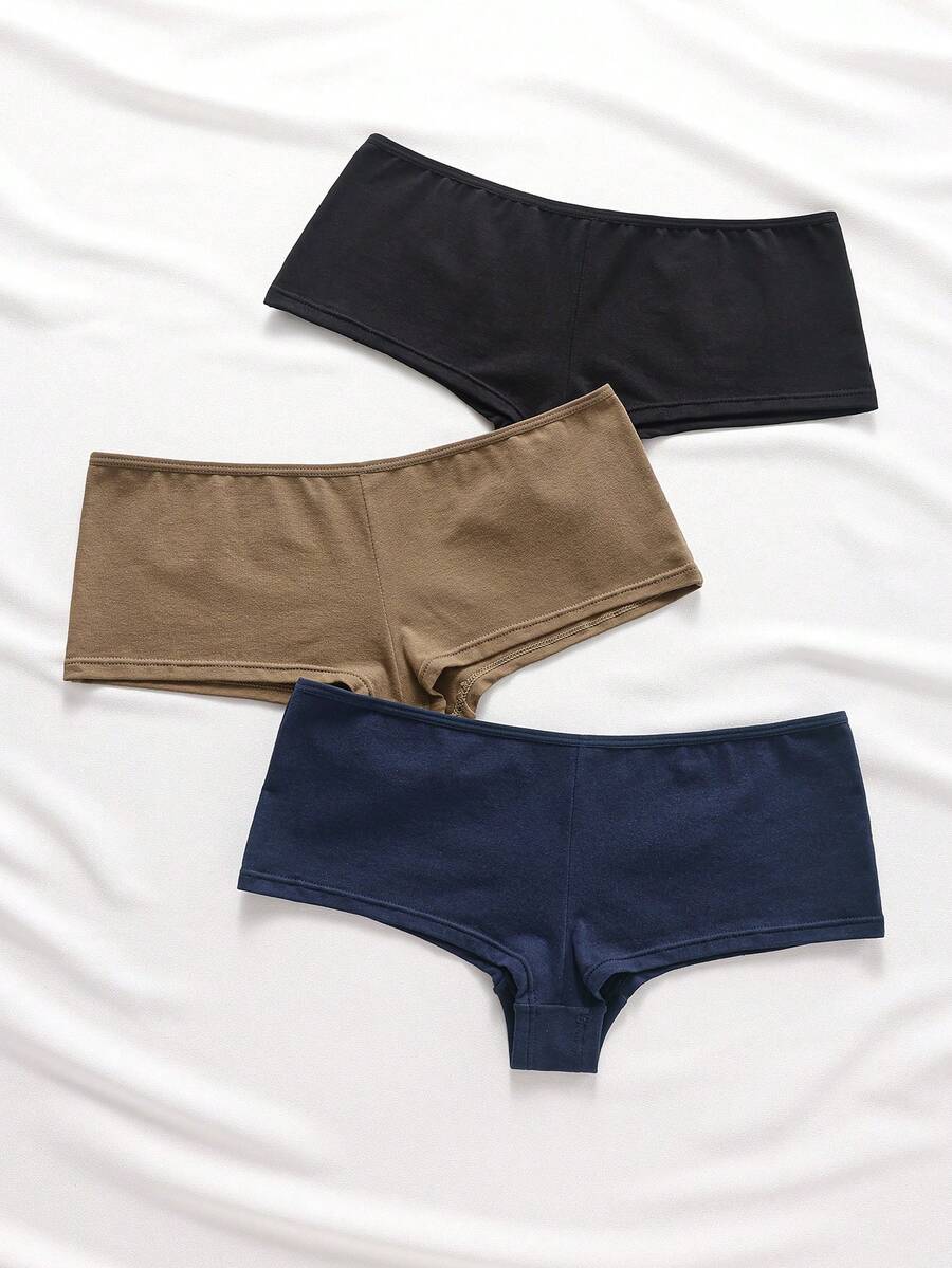 Ocili 女款素色休閒日常三角內褲 3入組 - 彩色 - 查看 1
