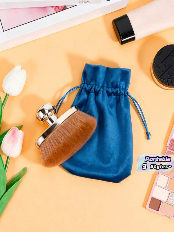 New Portable Multi-Purpose Large Oval Makeup Brush, Powder & Blush Brush, Body Stamp Brush