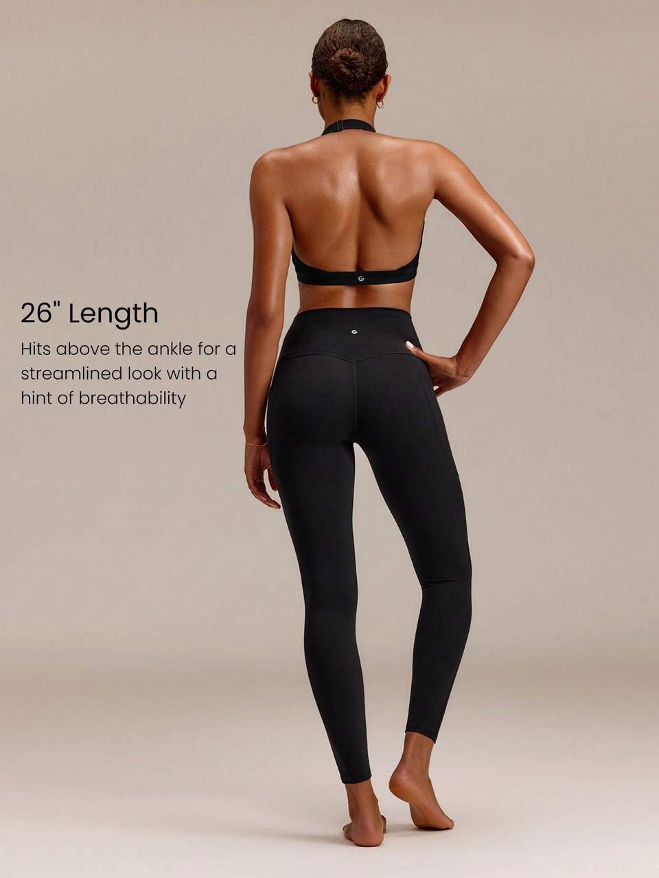 26" FeatherFit™ Find Your Glow Buttery-Soft High Waist No Front Seam Leggings With Side Pockets Yoga Studio Pilates Daily Active Wear