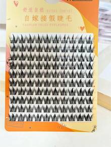 100CL 天然假睫毛 C捲 柔軟小狗風 懶人可愛蓬鬆卡通系列 初學者適用 易上手 DIY 接睫毛套組 免膠水 自黏式 - C - 查看 2