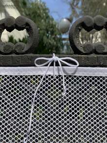 1pc Thickened High-Strength Safety Net With Fixing Straps, Fine Mesh Pet Protection Net, Suitable For Balcony, Stair Railing And Cat/Dog Guardrail - Black 78*300cm+Fixed Roller Belt - View 10