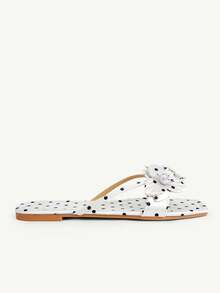 CUCCOO CHICEST New White Square Toe Net Red Flower Fashionable And Comfortable Women's Flat Sandals - White 2 - View 3