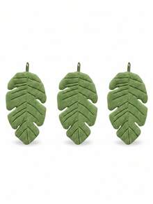 These Towels Feature A Banana Leaf Pattern Design, Made Of Soft And Absorbent Coral Fleece Material. They Are Very Suitable For Bathroom, Kitchen And Home Use, Making A Great Gift. - Multicolor - View 10