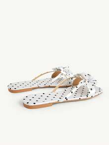 CUCCOO CHICEST New White Square Toe Net Red Flower Fashionable And Comfortable Women's Flat Sandals - White 2 - View 6