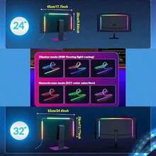 1PC RGB Gaming Monitor LED Backlight Strip, USB Powered Ambient Lighting, Suitable For 24/32 Inch Computer And TV Screens, Suitable For Movies, Games, Music, And Office Use - USB - View 13