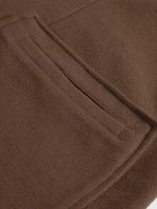 Manfinity Mode Men's Autumn/Winter Fashion Double-Breasted Brown Overcoat - Brown - View 4