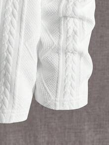 EASEVO Men's Plus Size Casual Versatile T-Shirt For Spring And Autumn - White - View 4