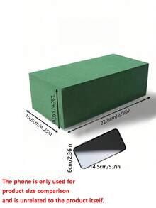 3 Pieces 8.98 * 4.25 * 3.07 Inch Dry Flower Mud Packaging Material Absorbent Sponge Foam Flower Art Moisturizing Base Flower Mud, Valentine'S Day Gift - Green - View 6