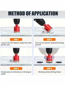 12pcs Multi-Functional Glass & Marble Drill Bit Set, Wet/Dry Use Diamond Hole Opener & Enlarger, Stone Expansion Drill Bits, Sharp Cutting, Durable Cutting Drill Bit Set, 6mm-35mm Drill Bits - red - View 7