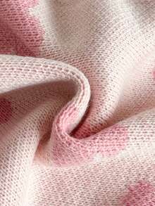 Long-Sleeved Sweater With Flower Patterns Is Soft And Comfortable. Girls Clothes - Pink - View 4