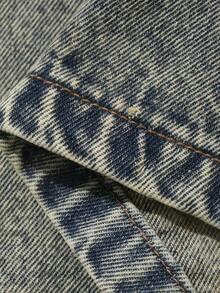 DAZY Jeans de hombre de verano unicolor con efecto lavado y desgastado - Azul - Ver 6