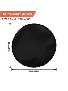 1pc 36 Inches (About 91.4cm) Fire Pit Mat Is Suitable For Single-Furnace Bonfire, Double-Sided Flame Resistant Barbecue Mat Deck Terrace Protection Mat, Round Barbecue Mat Is Suitable For Single-Furnace Accessories, Easy To Clean, Reusable - multicolor - View 3