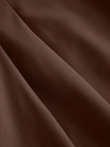 SHEIN MOD Pantalones retro de pierna ancha para mujer talla grande con cinturón de cuero color caqui para otoño/invierno - Marrón - Ver 6