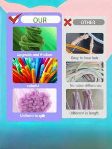 100/200/300 根绿色雪尼尔绒条，适用于 DIY 手工艺品、花艺摆设、创意礼品、派对装饰等软工艺用品 - 彩色 - 查看 6