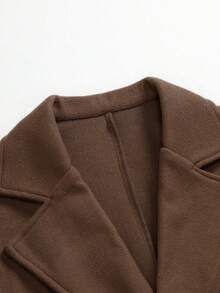 Manfinity Mode Men's Autumn/Winter Fashion Double-Breasted Brown Overcoat - Brown - View 7