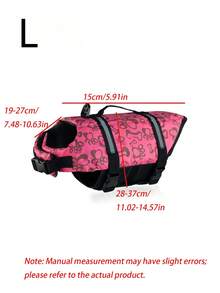 1PC Summer Pet Life Jacket For Small Dogs & Cats, High Buoyancy Adjustable Swimming Vest For Pool & Beach - Pink - View 3