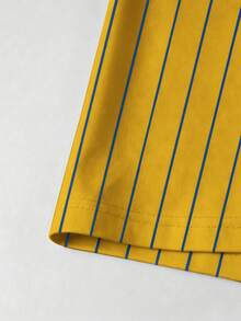Manfinity Homme Men's Letter Stripe Crew Neck Casual Versatile Tank Top - Yellow - View 6