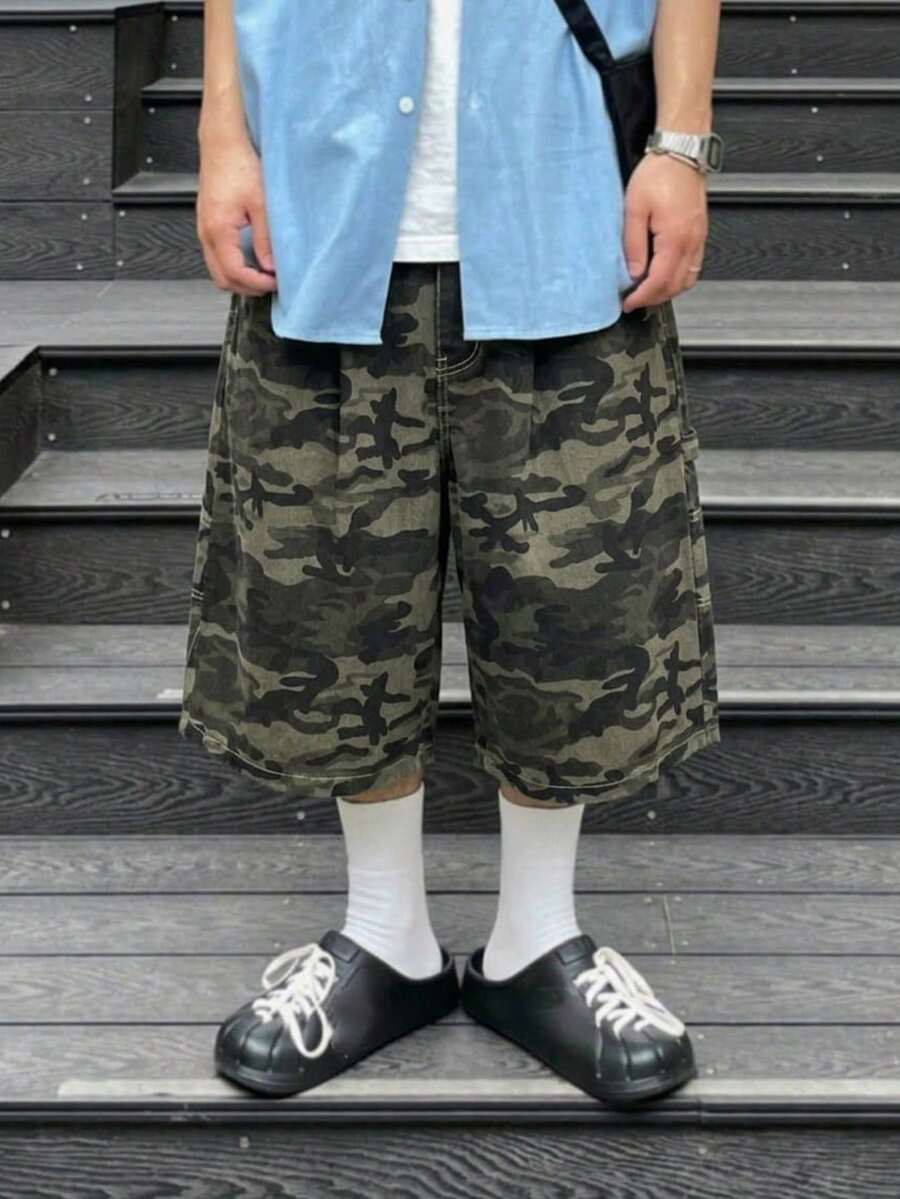DAZY 男士夏季素色水洗磨損牛仔長褲 - 彩色 - 查看 1
