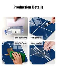 1/12/36pcs Self-Adhesive Navy Blue Square Wall Tiles – Waterproof Oil-Proof Peel And Stick Panels For Kitchen & Shower Walls - 20*20CM - View 15