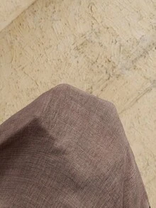 SHEIN Frenchy 女士夏季休闲度假风撞色波浪纹饰带褶皱系带露肩露背连衣裙 - 棕色 - 查看 3