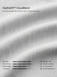 GLOWMODE 31" FeatherFit™-CloudBlend Flare It Out Peakbum 隱形提臀中腰假兩件式喇叭褲 低衝擊 Barre 日常休閒 - 灰色 - 查看 5