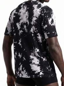 Rest Era Men's Regular Fit Home Wear Top With Faux Snowflake Effect And English Print - Multicolor - View 2
