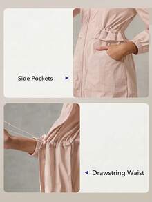 OutZeal Damen Lange Kapuzen-Sonnenschutzjacke - Pink - Übersicht 3
