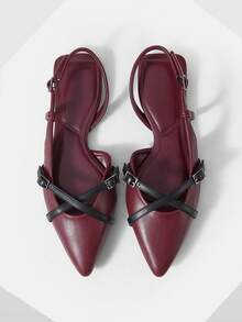 Burgundy with Black Cross