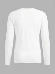 Manfinity RebelGame Men's Plus Size Letter Print Casual Versatile Sun Protection Shirt Men's Graphic T Shirt - White - View 4