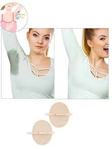 1 Pair Skin Tone Cotton Underarm Sweat Pads, Invisible & Washable - multicolor - View 5