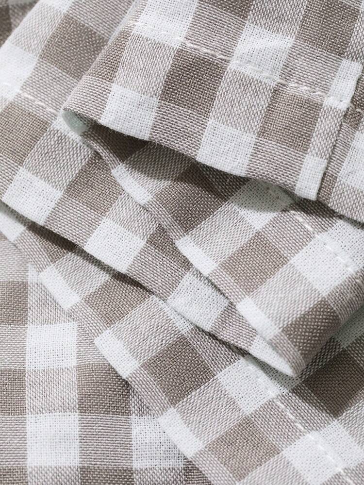DAZY Conjunto de pijama de ropa de estar en casa para hombre con camisa de manga corta gris de verano y pantalones largos - Gris - Añade 6