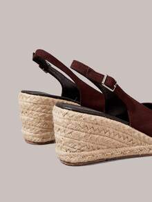 Styleloop Damen, Gummiband Kreuzriemen, Strohseil, Sandalen, High Heels. - Rostbraun - Übersicht 4