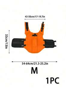 PETSIN 1PC Shark Fin Dog Life Jacket - High Buoyancy Ripstop Waterproof Oxford Fabric Pet Life Vest With Sturdy Rescue Handle, Adjustable Quick-Release Buckles Superior Flotation Safety Swimsuit, High Visibility Orange Pet Safety Vest With D-Ring For Leash - Orange - View 10