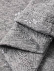 Livesso Tall Women's Elastic Waist Lace Patchwork Drawstring Tie Elastic Floral All-Over Print Urban Casual Long Pants - Light Grey - View 7