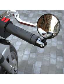 Universal Fixed Wind Wing Motorcycle Rearview Mirror, Modified Wide Field Of Vision Side Reflector Mirrors, Replacement Accessories For Motorbike, Scooter, ATV Off-Road All Terrain Vehicle, High Definition Convex Lens Mirror - Black - View 7