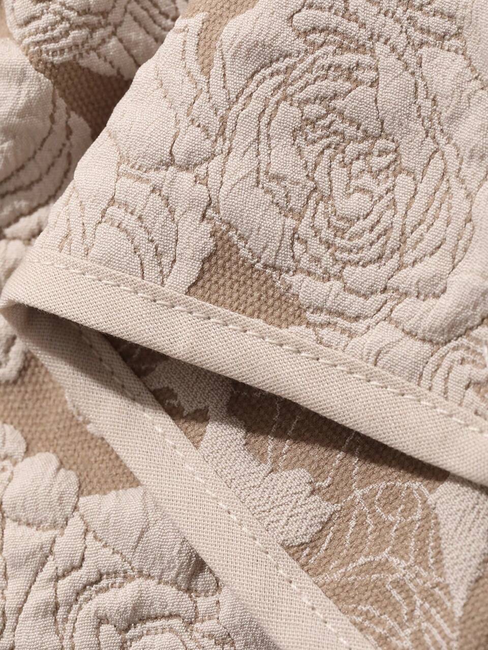 Women's Jacquard Square Neck Short Petal Sleeve Elegant Romantic Blouse Summer Wedding Brunch Beige