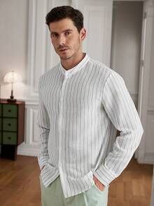Core Aspect Men's Striped Casual Versatile Daily Wear Shirt - Multicolor - View 6