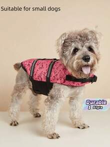 1PC Summer Pet Life Jacket For Small Dogs & Cats, High Buoyancy Adjustable Swimming Vest For Pool & Beach - Pink - View 1
