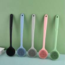 Long Handle Silicone Bath Brush, Back Scrubber Shower Brush, Exfoliating Body Scrubber For Shower - Silicone long handle bath brush - View 3